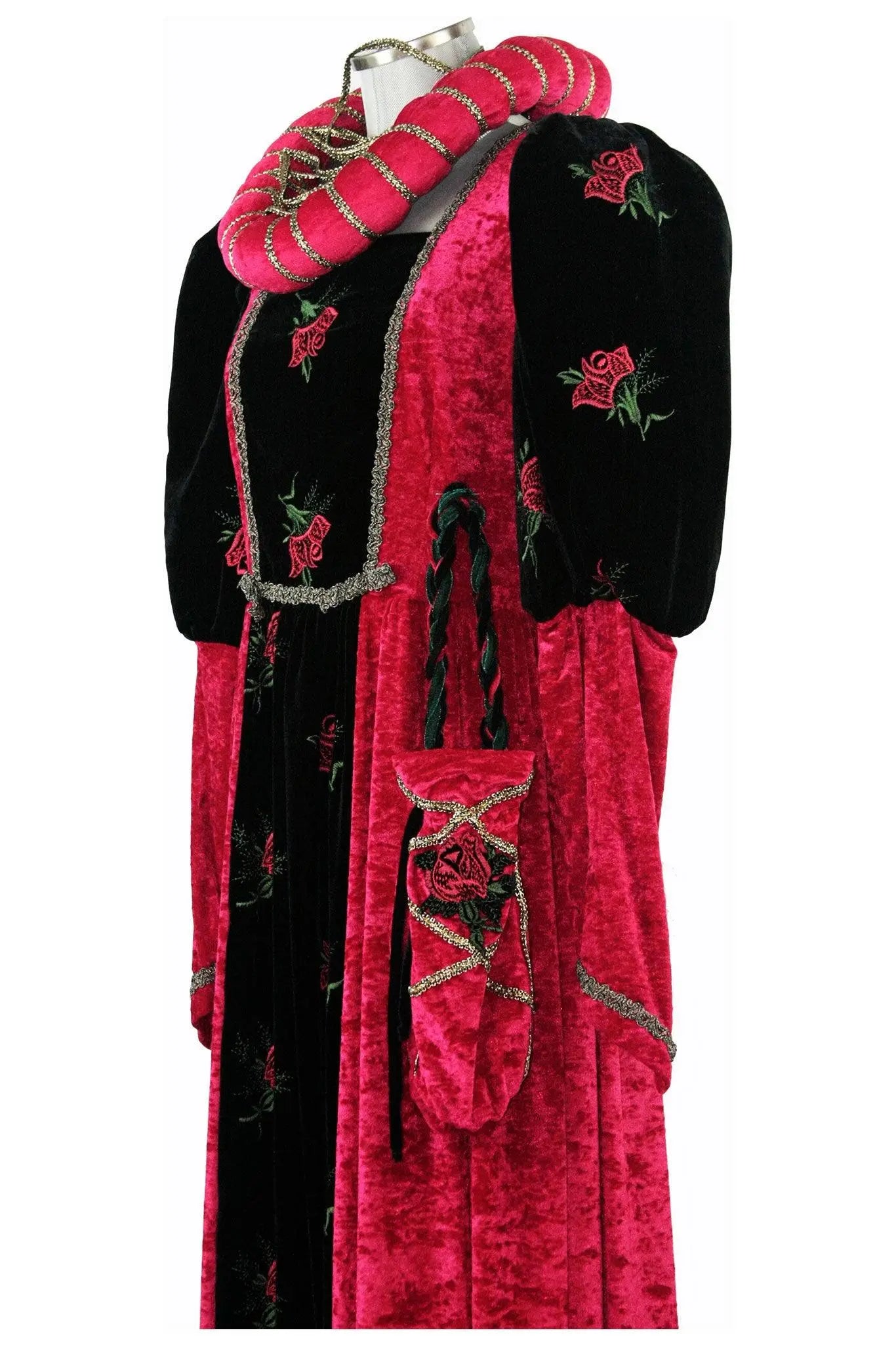 Costume donna del tardo medioevo o inizio rinascimento - storico - car