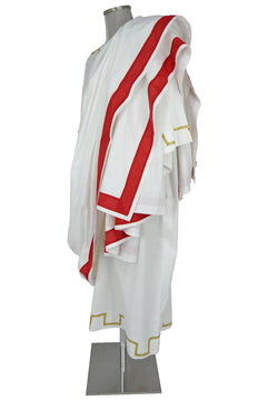 Costume uomo toga dalmica per senatore romano, recite teatrali, feste 