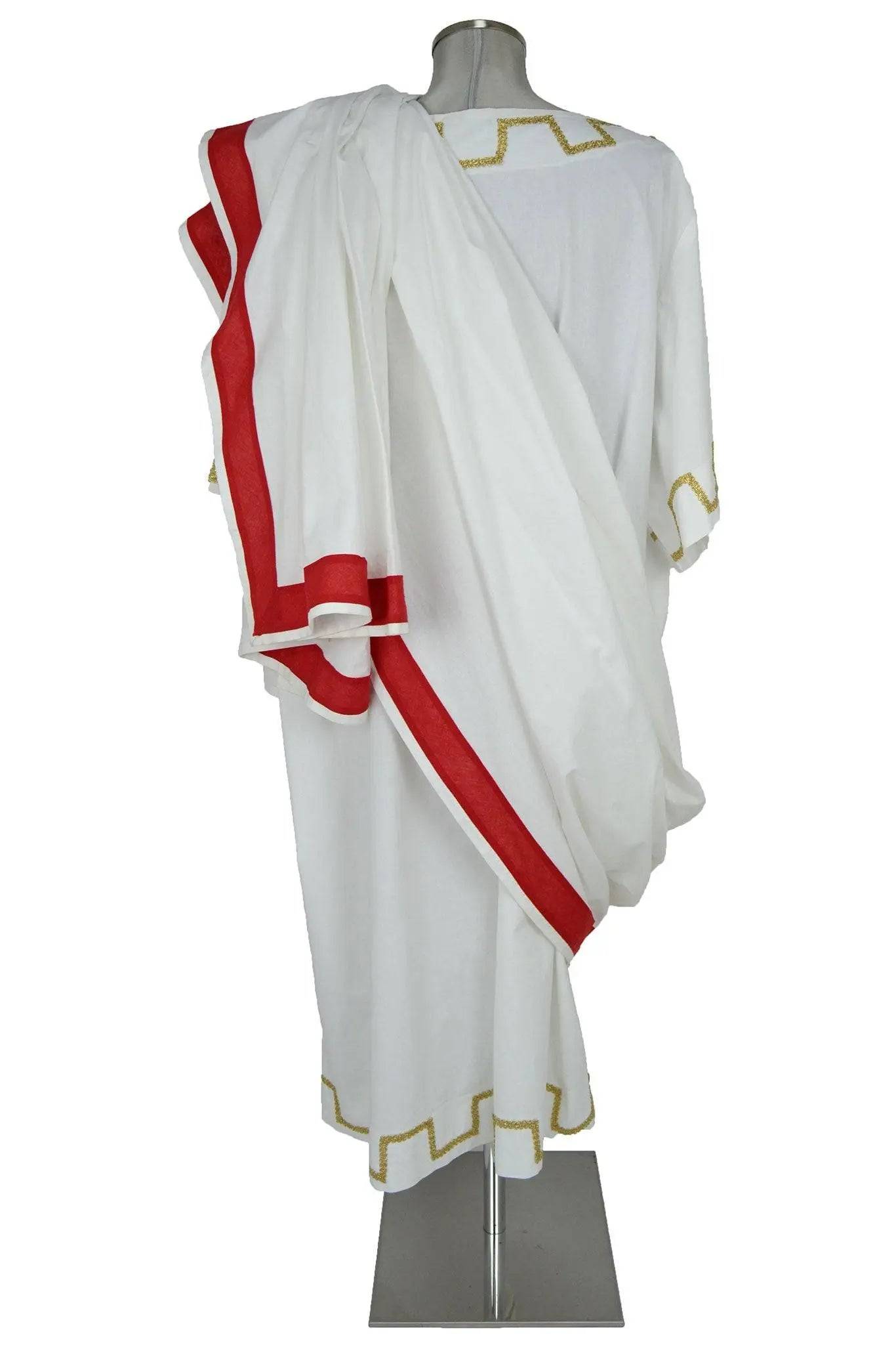 Costume uomo toga dalmica per senatore romano, recite teatrali, feste 