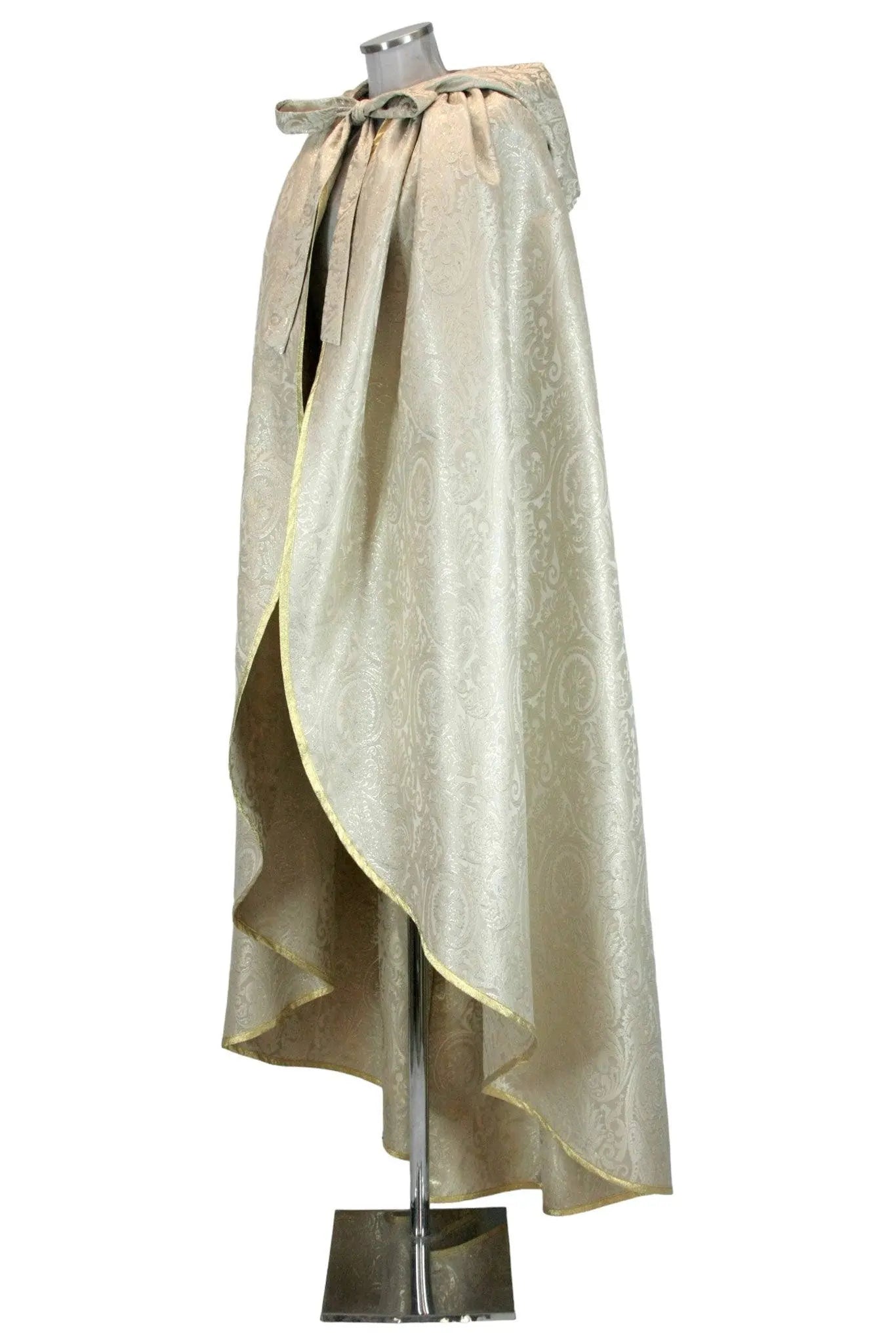 Mantello lungo donna damascato con cappuccio - storico - carnevale