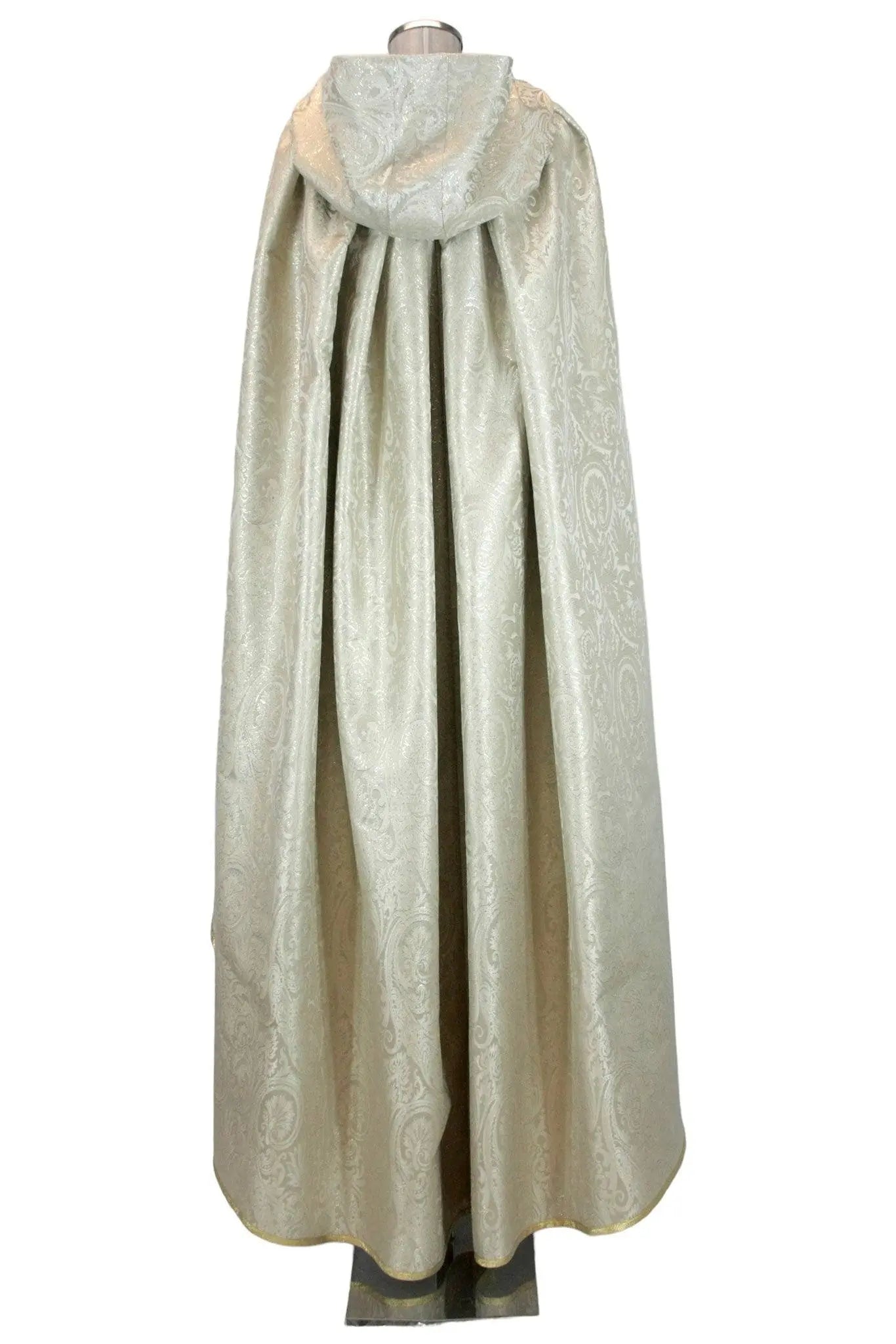 Mantello lungo donna damascato con cappuccio - storico - carnevale