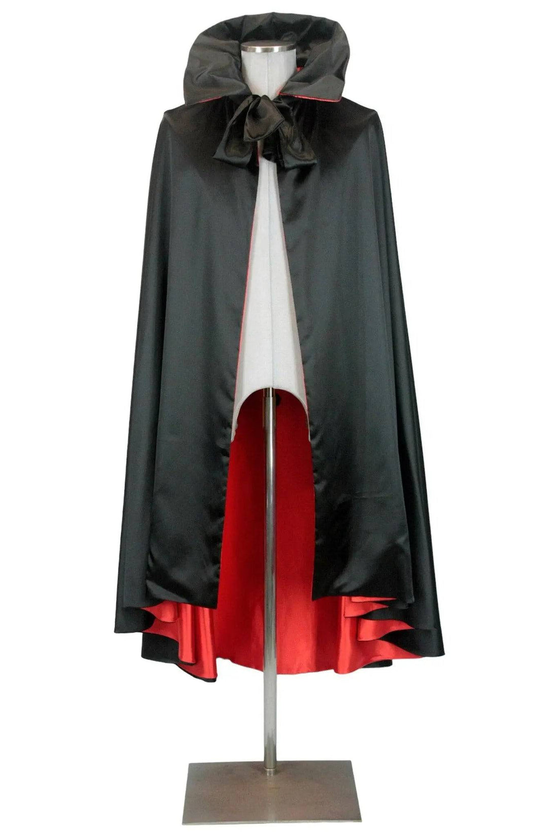 Mantello uomo in raso nero Dracula - carnevale