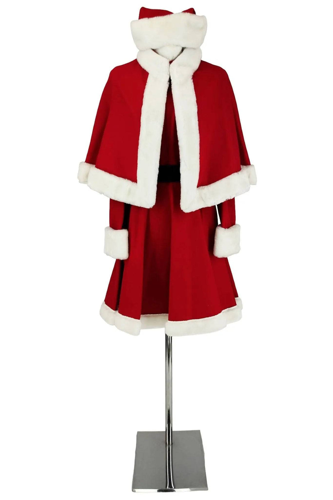 Noleggio costume donna da Babbo Natale con mantellina